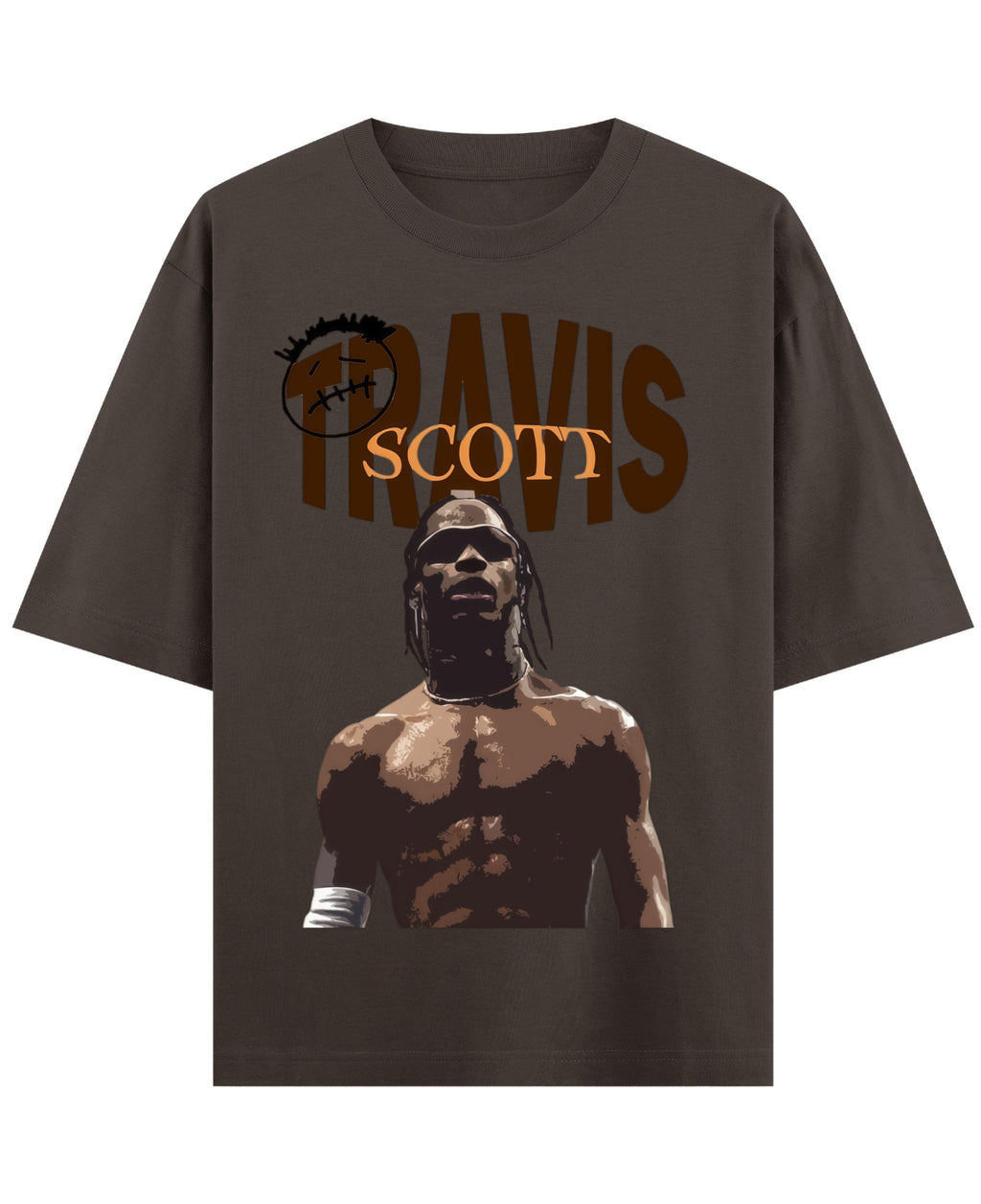 Coffee Oversized T-Shirt Front Design